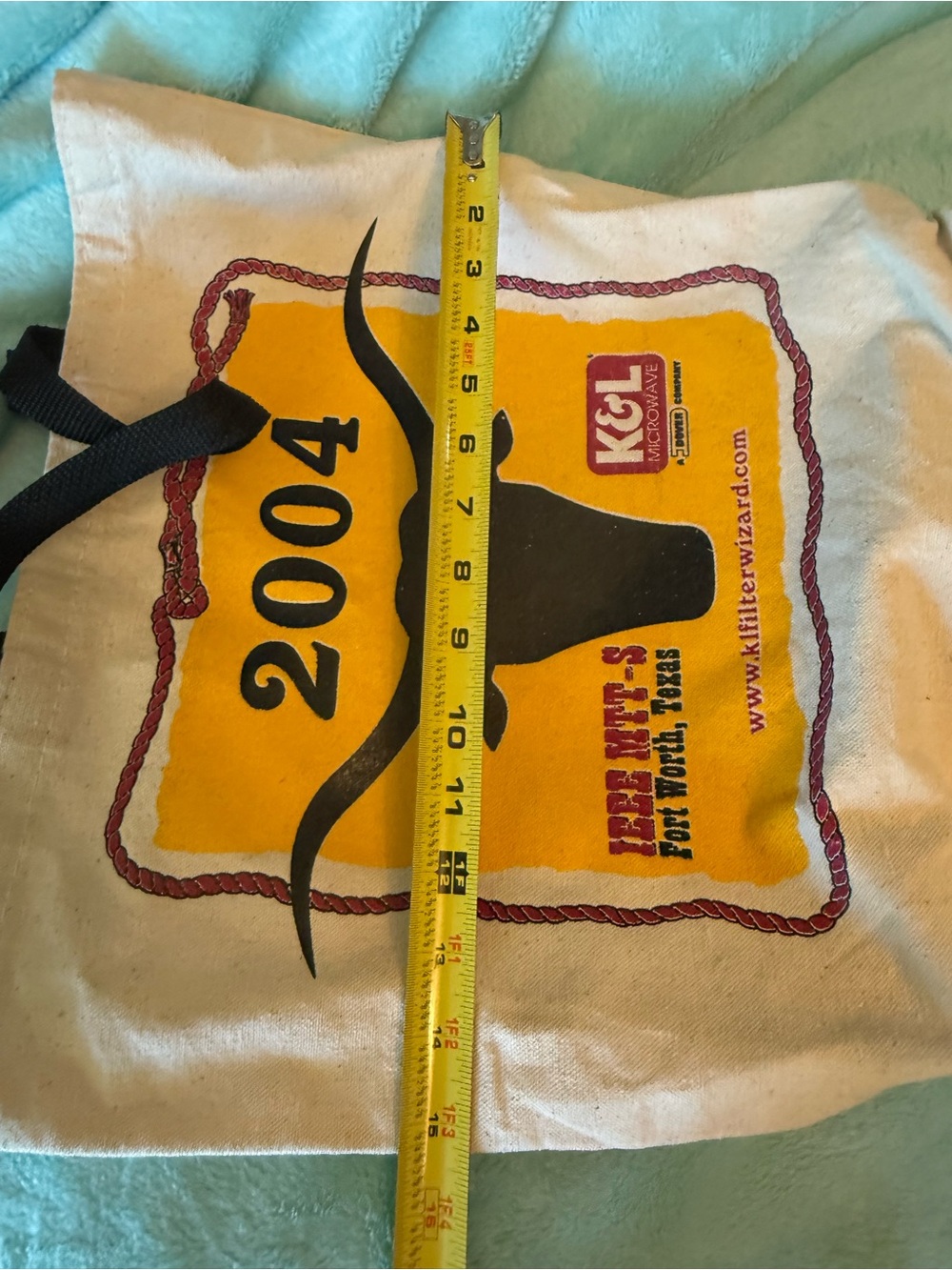 Vintage 2004 Longhorn Graphic Tote Bag - Yellow & Black